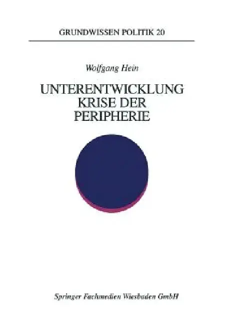 Cover of Unterentwicklung -- Krise Der Peripherie