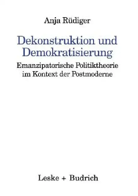 Cover of Dekonstruktion Und Demokratisierung