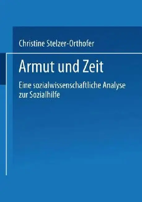 Cover of Armut Und Zeit