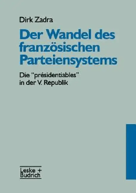 Cover of Der Wandel Des Französischen Parteiensystems