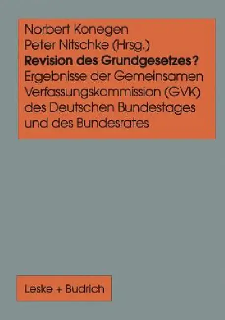 Cover of Revision Des Grundgesetzes?
