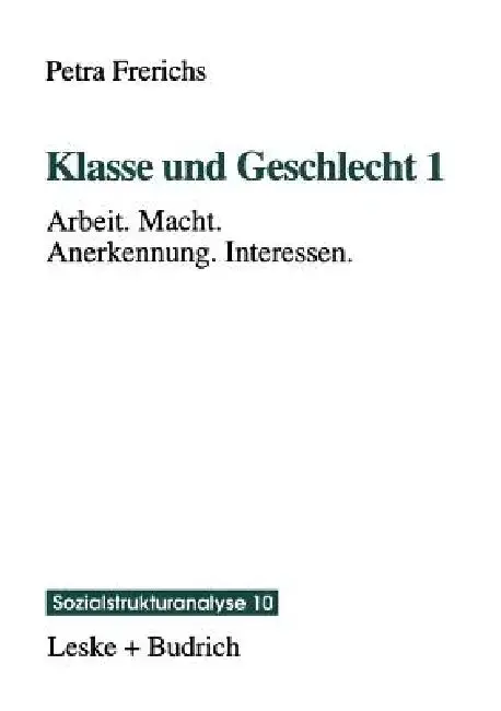 Cover of Klasse Und Geschlecht 1