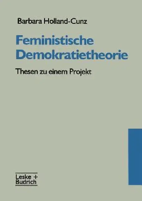 Cover of Feministische Demokratietheorie