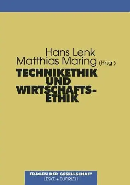 Cover of Technikethik Und Wirtschaftsethik