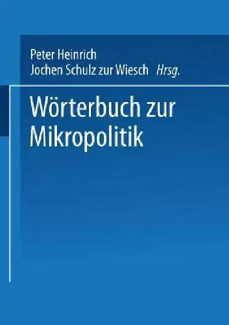 Cover of Wörterbuch Zur Mikropolitik