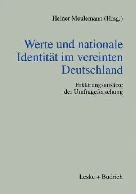 Cover of Werte Und Nationale Identität Im Vereinten Deutschland