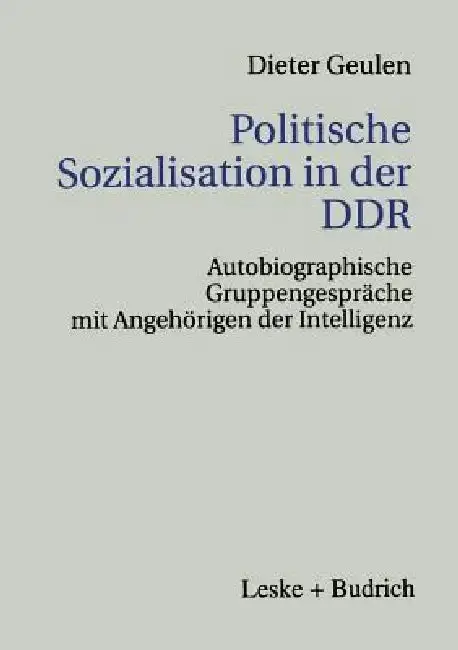 Cover of Politische Sozialisation in Der DDR
