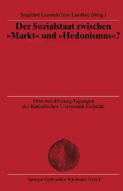 Cover of Der Sozialstaat Zwischen "Markt" Und "Hedonismus"?