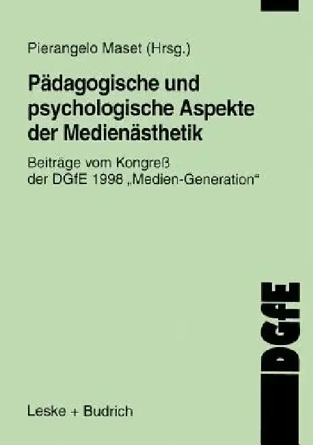 Cover of Pädagogische Und Psychologische Aspekte Der Medienästhetik