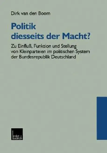 Cover of Politik Diesseits Der Macht?