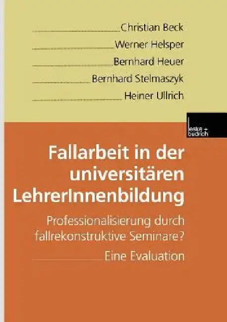Cover of Fallarbeit in Der Universitären Lehrerinnenbildung