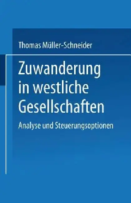 Cover of Zuwanderung in Westliche Gesellschaften