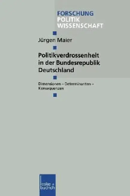 Cover of Politikverdrossenheit in Der Bundesrepublik Deutschland