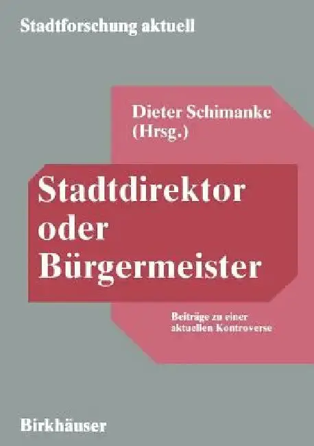 Cover of Stadtdirektor Oder Bürgermeister