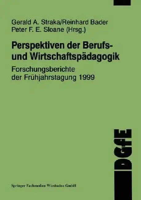 Cover of Perspektiven Der Berufs- Und Wirtschaftspädagogik