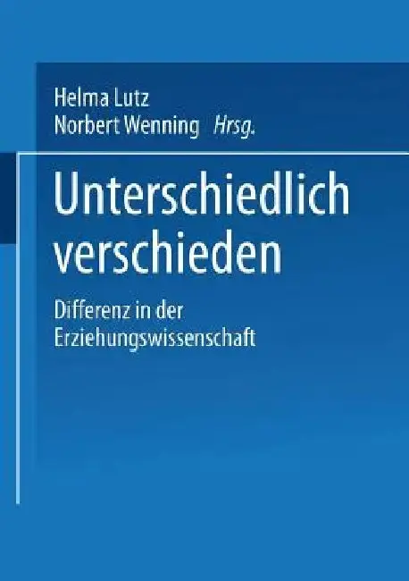 Cover of Unterschiedlich Verschieden