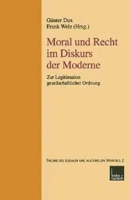 Cover of Moral Und Recht Im Diskurs Der Moderne