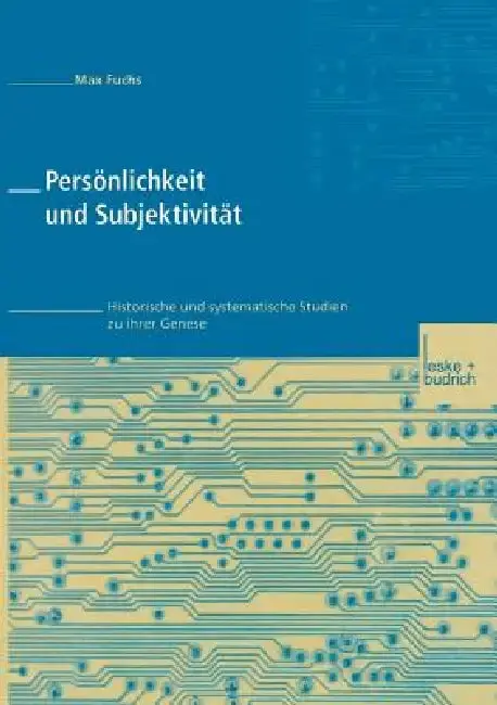 Cover of Persönlichkeit Und Subjektivität