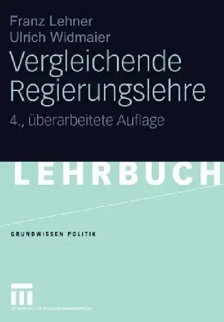 Cover of Vergleichende Regierungslehre