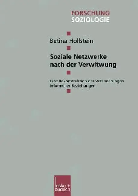 Cover of Soziale Netzwerke Nach Der Verwitwung