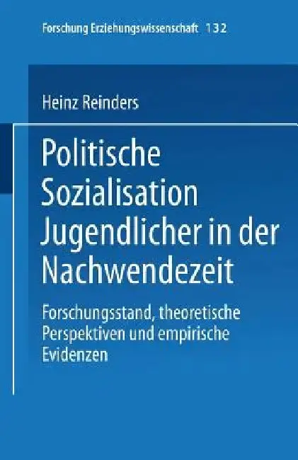 Cover of Politische Sozialisation Jugendlicher in Der Nachwendezeit