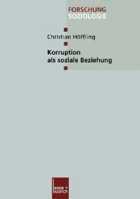 Cover of Korruption ALS Soziale Beziehung