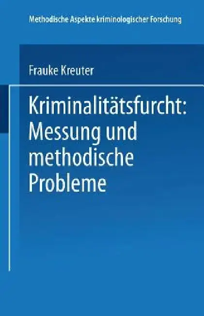 Cover of Kriminalitätsfurcht