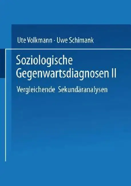 Cover of Soziologische Gegenwartsdiagnosen II