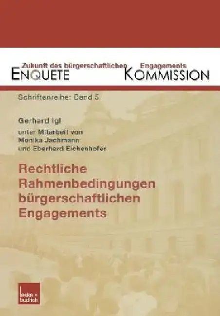 Cover of Rechtliche Rahmenbedingungen Bürgerschaftlichen Engagements