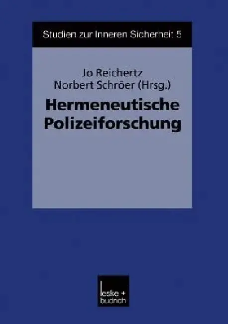 Cover of Hermeneutische Polizeiforschung