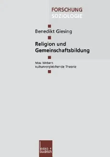 Cover of Religion Und Gemeinschaftsbildung