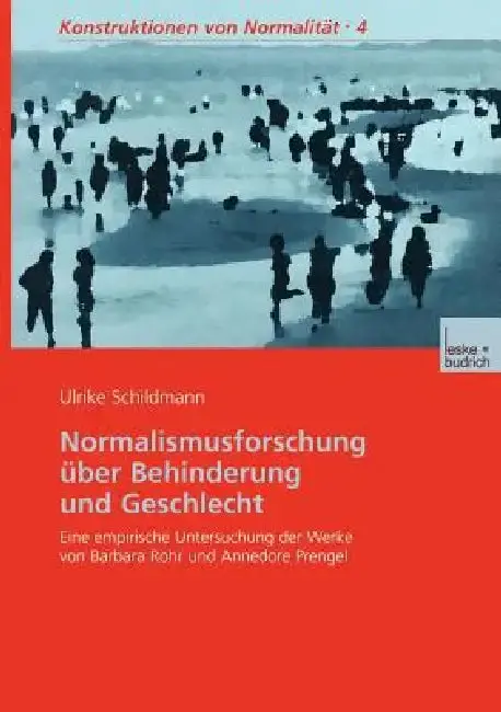Cover of Normalismusforschung Über Behinderung Und Geschlecht