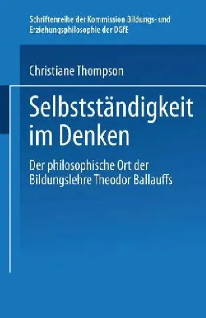 Cover of Selbständigkeit Im Denken