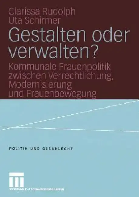 Cover of Gestalten Oder Verwalten?