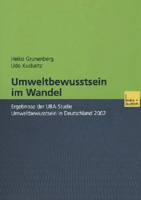 Cover of Umweltbewusstsein Im Wandel