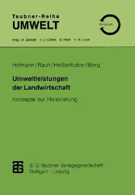 Cover of Umweltleistungen Der Landwirtschaft