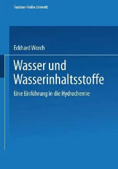 Cover of Wasser Und Wasserinhaltsstoffe