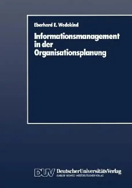 Cover of Informationsmanagement in Der Organisationsplanung