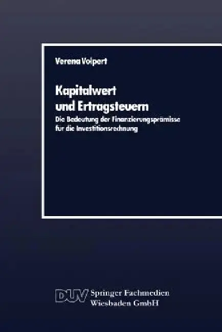 Cover of Kapitalwert Und Ertragsteuern