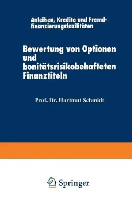 Cover of Bewertung Von Optionen Und Bonitätsrisikobehafteten Finanztiteln