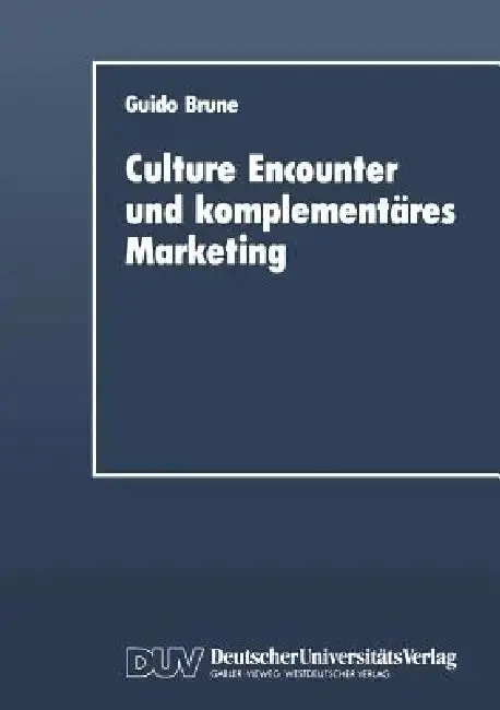 Cover of Culture Encounter and Komplementäres Marketing