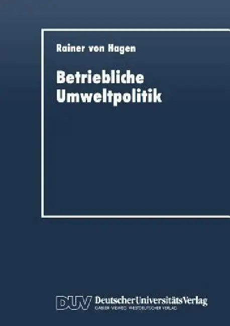 Cover of Betriebliche Umweltpolitik