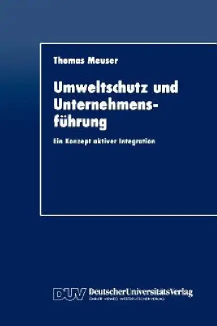 Cover of Umweltschutz Und Unternehmensführung