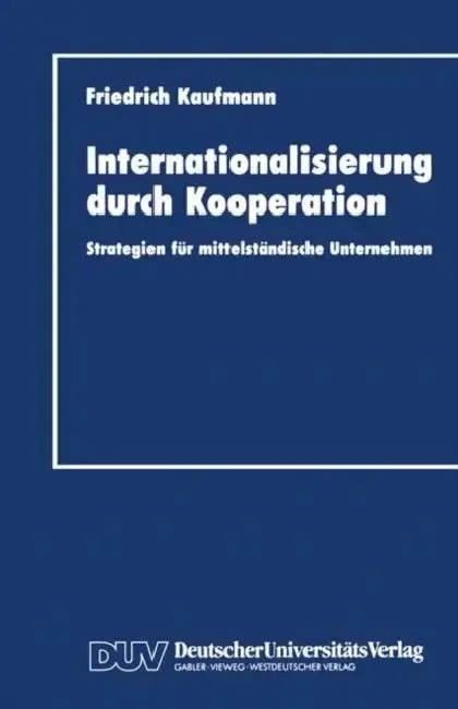 Cover of Internationalisierung Durch Kooperation