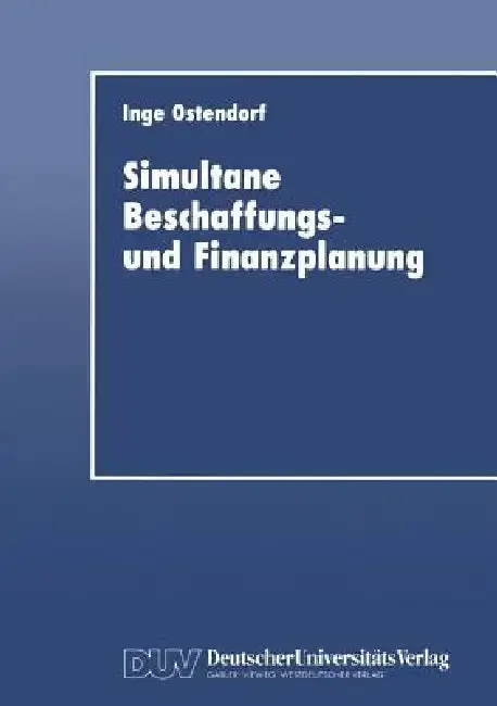 Cover of Simultane Beschaffungs- Und Finanzplanung