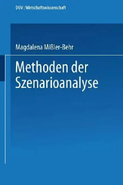 Cover of Methoden Der Szenarioanalyse