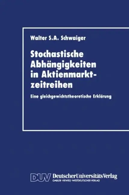 Cover of Stochastische Abhängigkeiten in Aktienmarktzeitreihen
