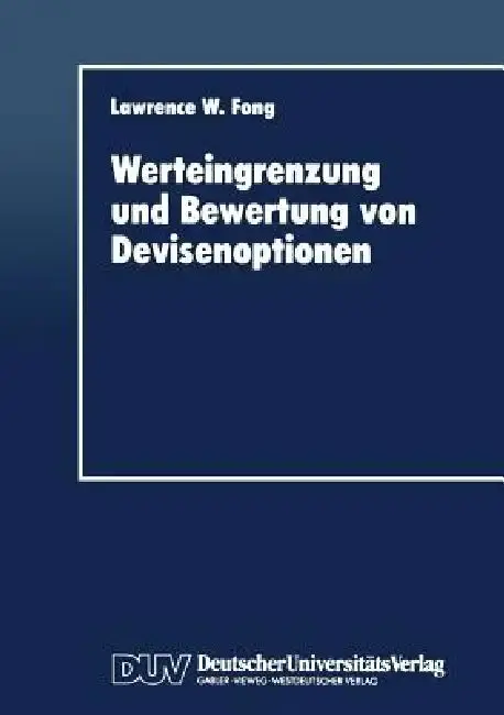 Cover of Werteingrenzung Und Bewertung Von Devisenoptionen