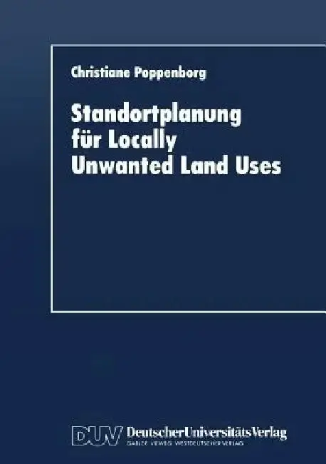 Cover of Standortplanung Für Locally Unwanted Land Uses