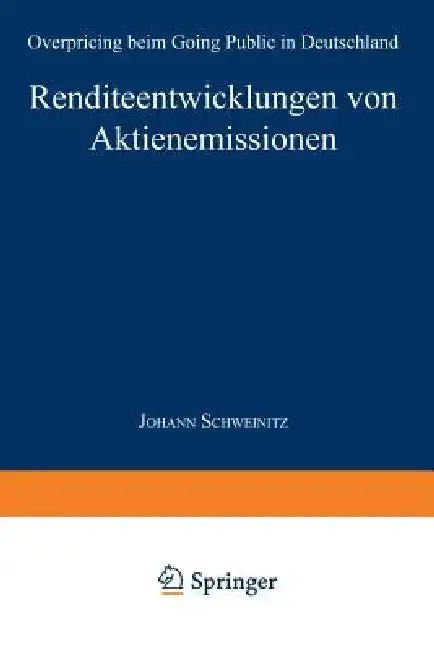 Cover of Renditeentwicklungen Von Aktienemissionen
